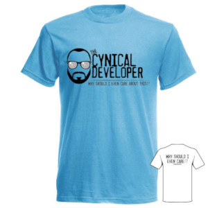 Blue Cynical Developer T-Shirt