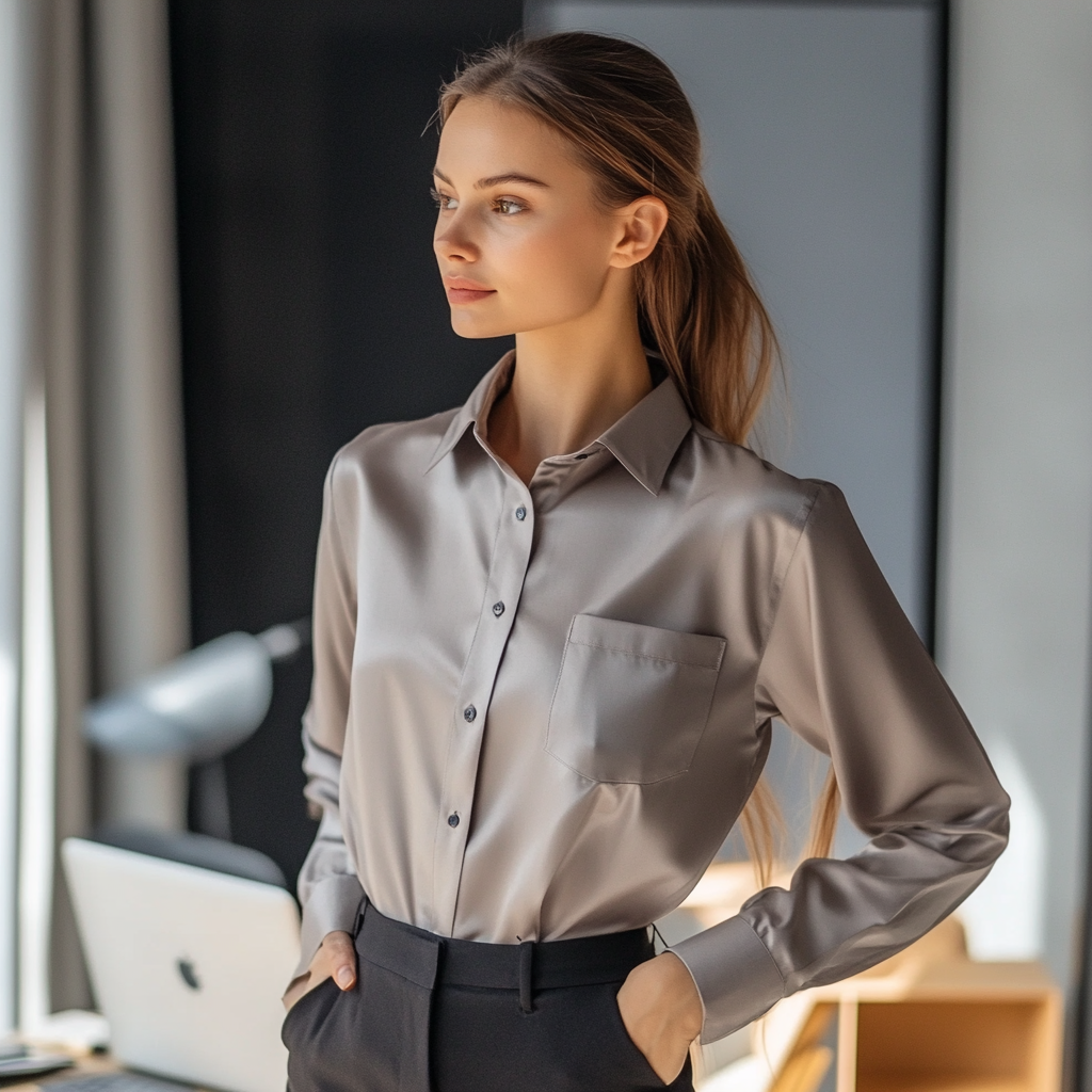 Stylish shirts and blouses for an interview at an IT company